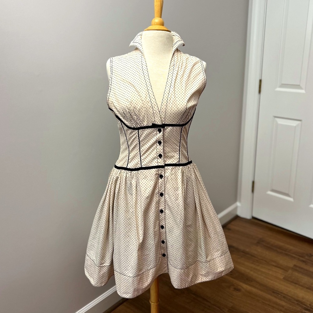 Byron Lars Rare Vintage Polka Dot Dress Sz 8